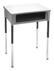 DESK - CLASSROOM SELECT - CONTEMPORARY OPEN FRONT DESK - 18 X 24 IN - MARKERBOARD - SPECIFY TOP COLOR - PAINTED - SPECIFY EDGE COLOR - SPECIFY BOOKBOX COLOR