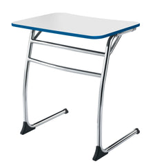 DESK - CLASSROOM SELECT - CONTEMPORARY CANTILEVER - 26 W X 20 D - MARKERBOARD - SPECIFY TOP COLOR - T-MOLD - SPECIFY EDGE COLOR - CHROME