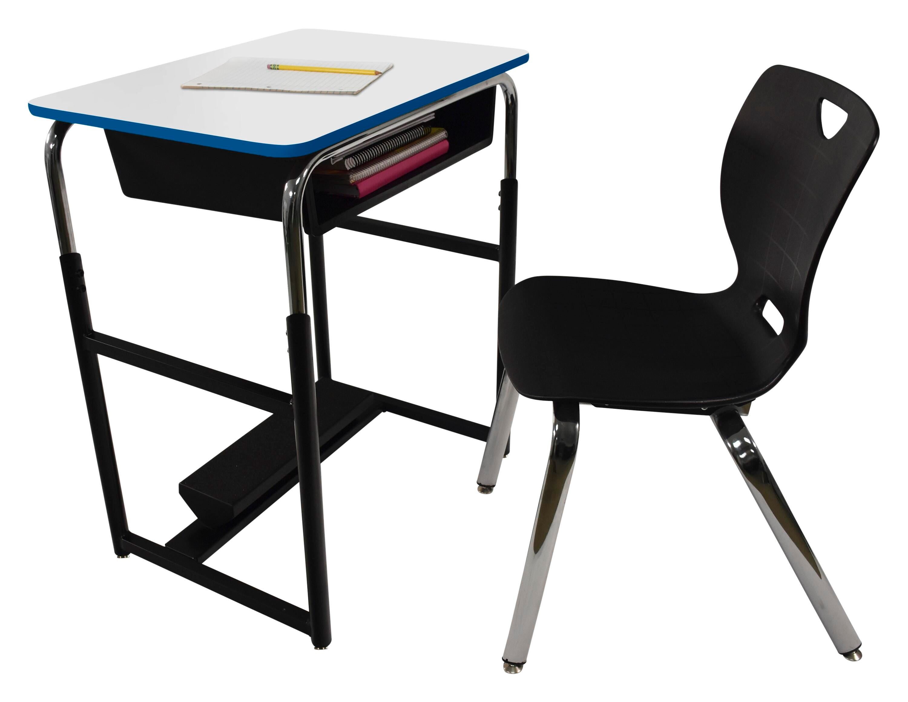 DESK - CLASSROOM SELECT - ROYAL SEATING 1600 SWITCH SIT OR STAND DESK - 26 W X 20 D - MARKERBOARD - T-MOLD - SPECIFY TOP COLOR - SPECIFY EDGE COLOR - SPECIFY BOOKBOX TYPE - YES