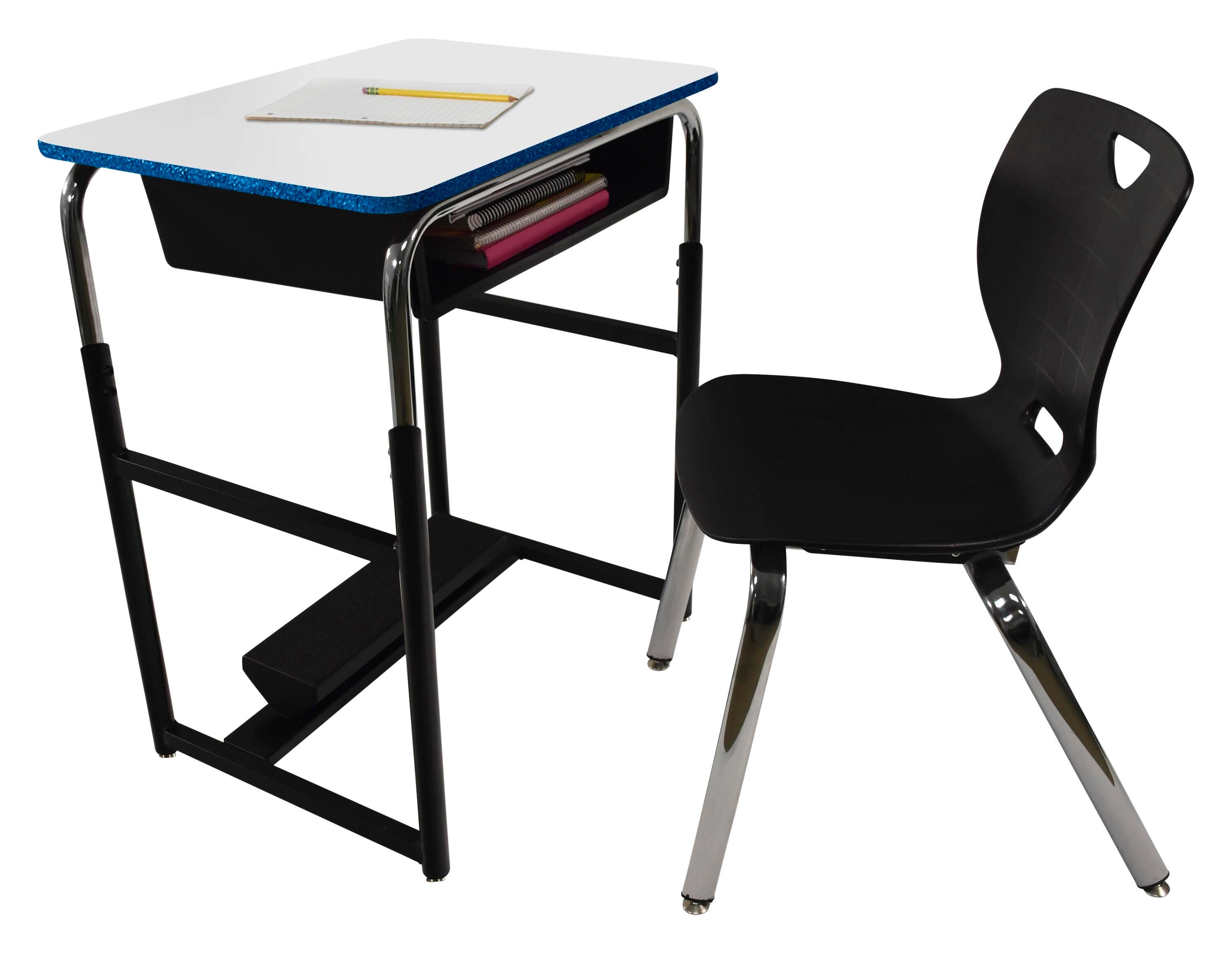 DESK - CLASSROOM SELECT - ROYAL SEATING 1600 SWITCH SIT OR STAND DESK - 26 W X 20 D - MARKERBOARD - LOCKEDGE - SPECIFY TOP COLOR - SPECIFY EDGE COLOR - SPECIFY BOOKBOX TYPE - YES