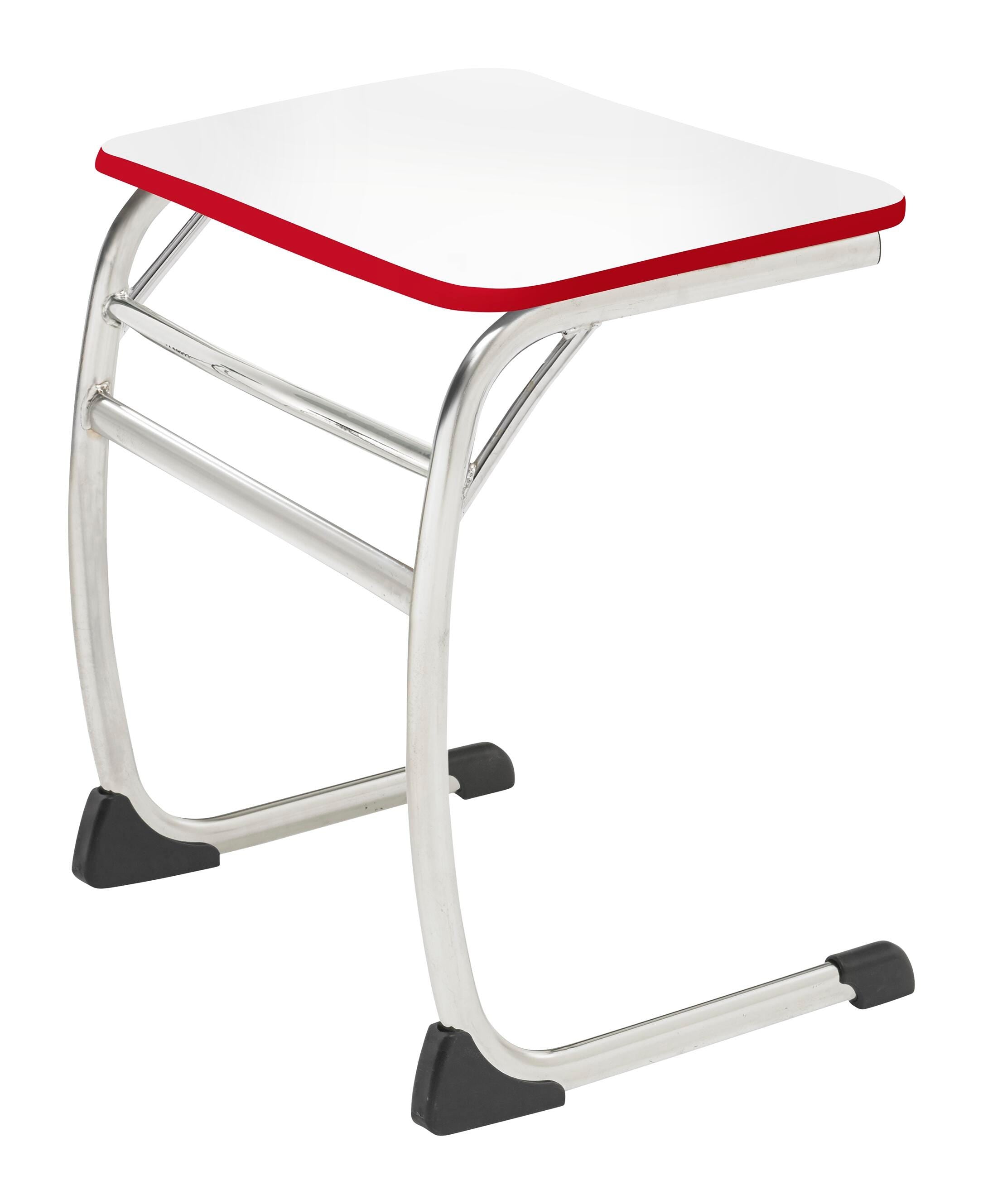 DESK - CLASSROOM SELECT - NEOCLASS ELLIPTICAL CANTILEVER - 26 W X 20 D - MARKERBOARD - SPECIFY TOP COLOR - T-MOLD - SPECIFY EDGE COLOR - CHROME