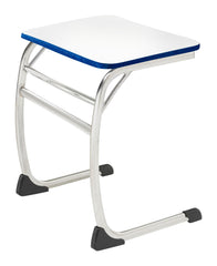 DESK - CLASSROOM SELECT - NEOCLASS ELLIPTICAL CANTILEVER - 26 W X 20 D - MARKERBOARD - SPECIFY TOP COLOR - LOCKEDGE - SPECIFY EDGE COLOR - CHROME
