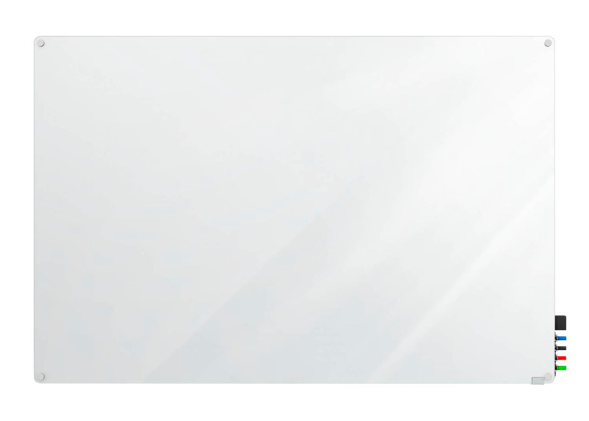 MARKERBOARD - GHENT - HARMONY MAGNETIC GLASSBOARD W/ STANDOFFS - RADIUS CORNERS - 4 H X 5 W FT - SPECIFY BOARD COLOR