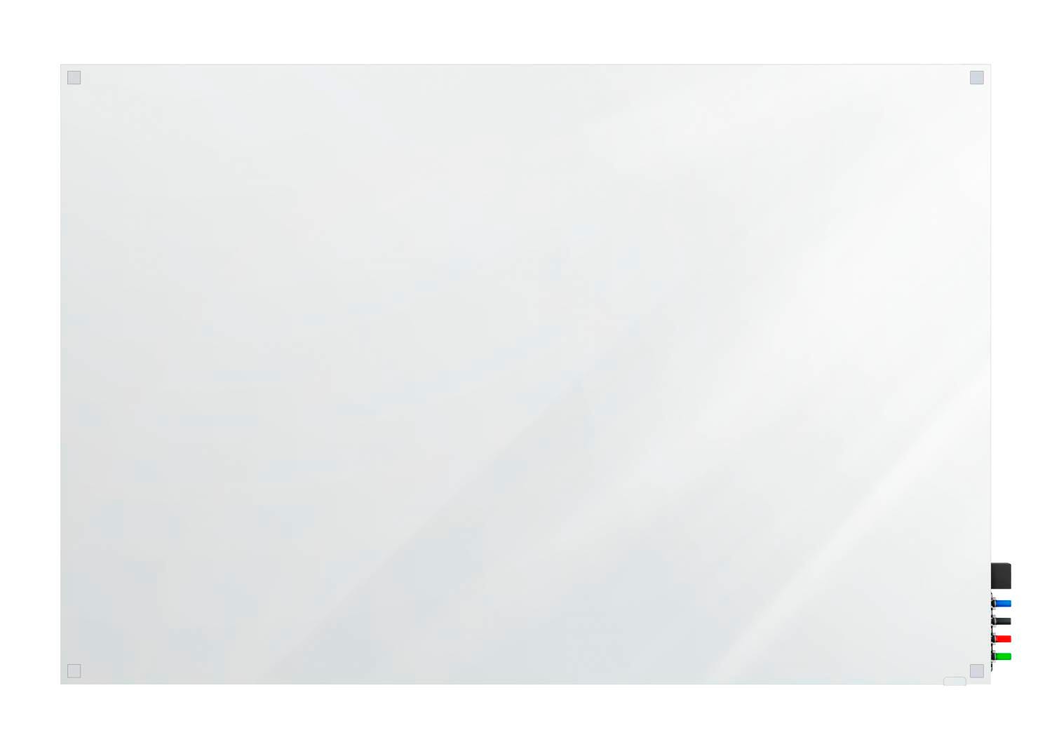 MARKERBOARD - GHENT - HARMONY MAGNETIC GLASSBOARD W/ STANDOFFS - SQUARE CORNERS - 3 H X 4 W FT - SPECIFY BOARD COLOR