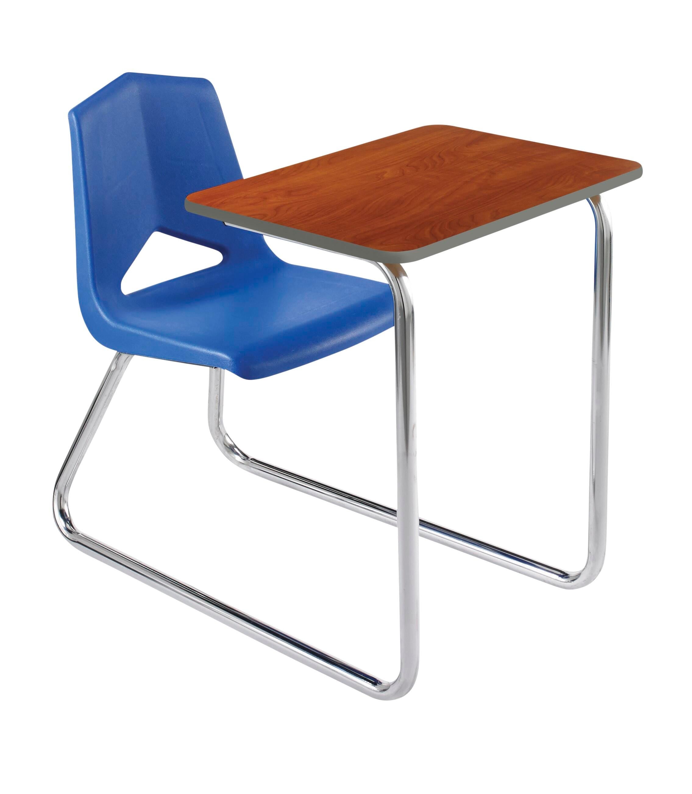 DESK - CLASSROOM SELECT - ROYAL SEATING 1400 SLED BASE COMBO - 18 IN - 18 X 24 IN - LAMINATE - PAINTED - CHROME - SPECIFY SEAT AND BACK COLOR - SPECIFY TOP COLOR - SPECIFY EDGE COLOR