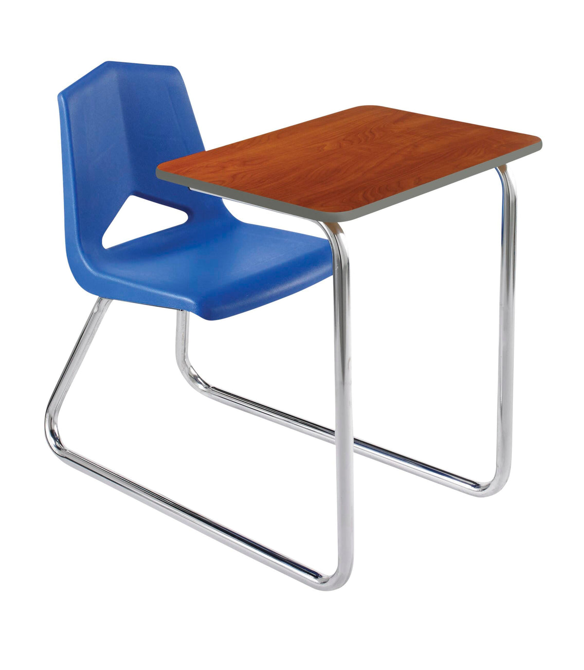 DESK - CLASSROOM SELECT - ROYAL SEATING 1400 SLED BASE COMBO - 18 IN - 18 X 24 IN - LAMINATE - PAINTED - CHROME - SPECIFY SEAT AND BACK COLOR - SPECIFY TOP COLOR - SPECIFY EDGE COLOR