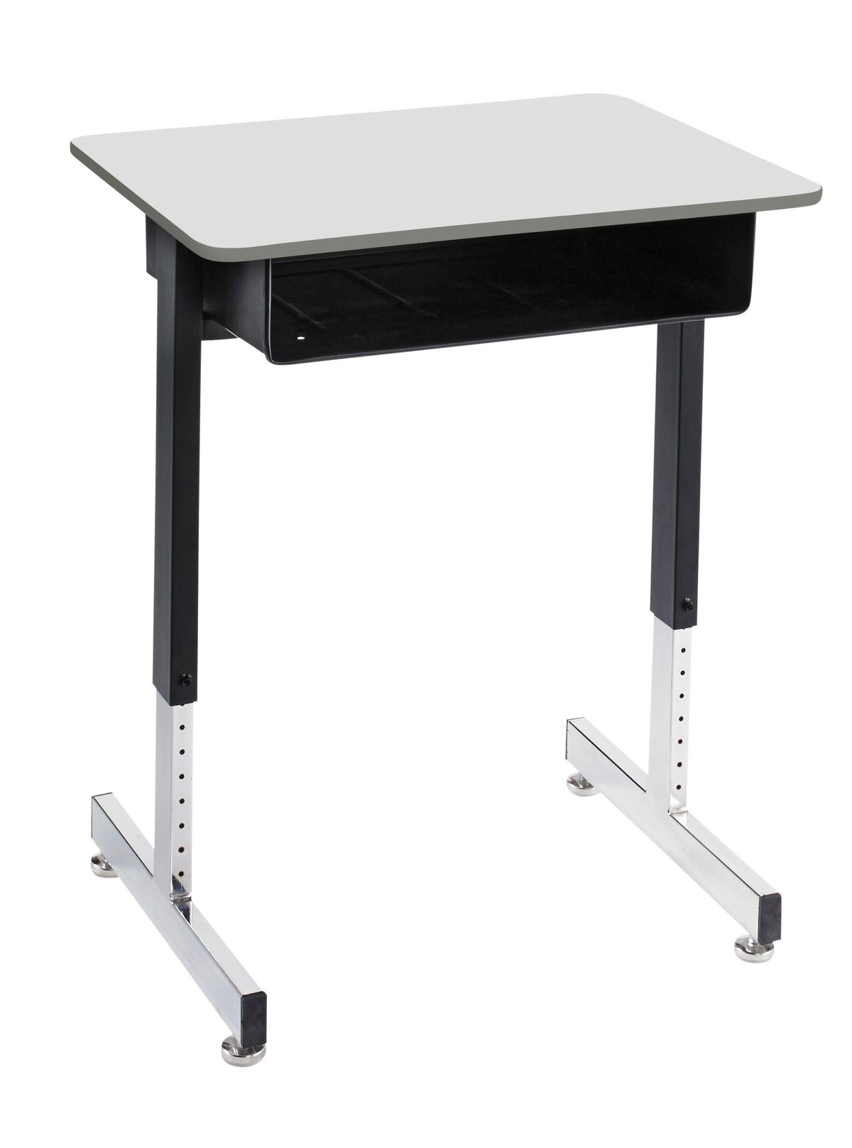 DESK - CLASSROOM SELECT - ROYAL SEATING 1600 PEDESTAL LEG DESK - 20 X 26 IN - LAMINATE - PAINTED - SPECIFY TOP COLOR - SPECIFY EDGE COLOR - BOOKBOX