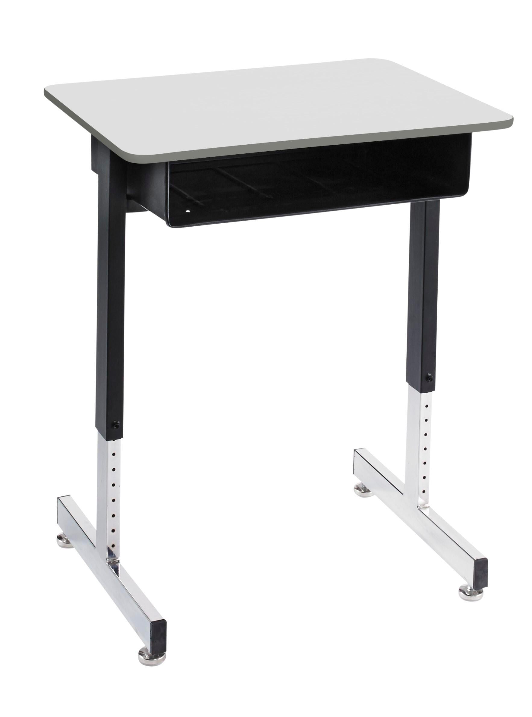 DESK - CLASSROOM SELECT - ROYAL SEATING 1600 PEDESTAL LEG DESK - 18 X 24 IN - LAMINATE - PAINTED - SPECIFY TOP COLOR - SPECIFY EDGE COLOR - BOOKBOX