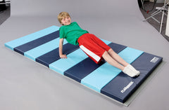 SPORTIME - 2-3/8 INCH THICK COMBINATION FOAM MAT - 4 SIDE HOOK AND LOOP - 4 FT X 6 FT - SPECIFY MAT COLOR 1 - SPECIFY MAT COLOR 2