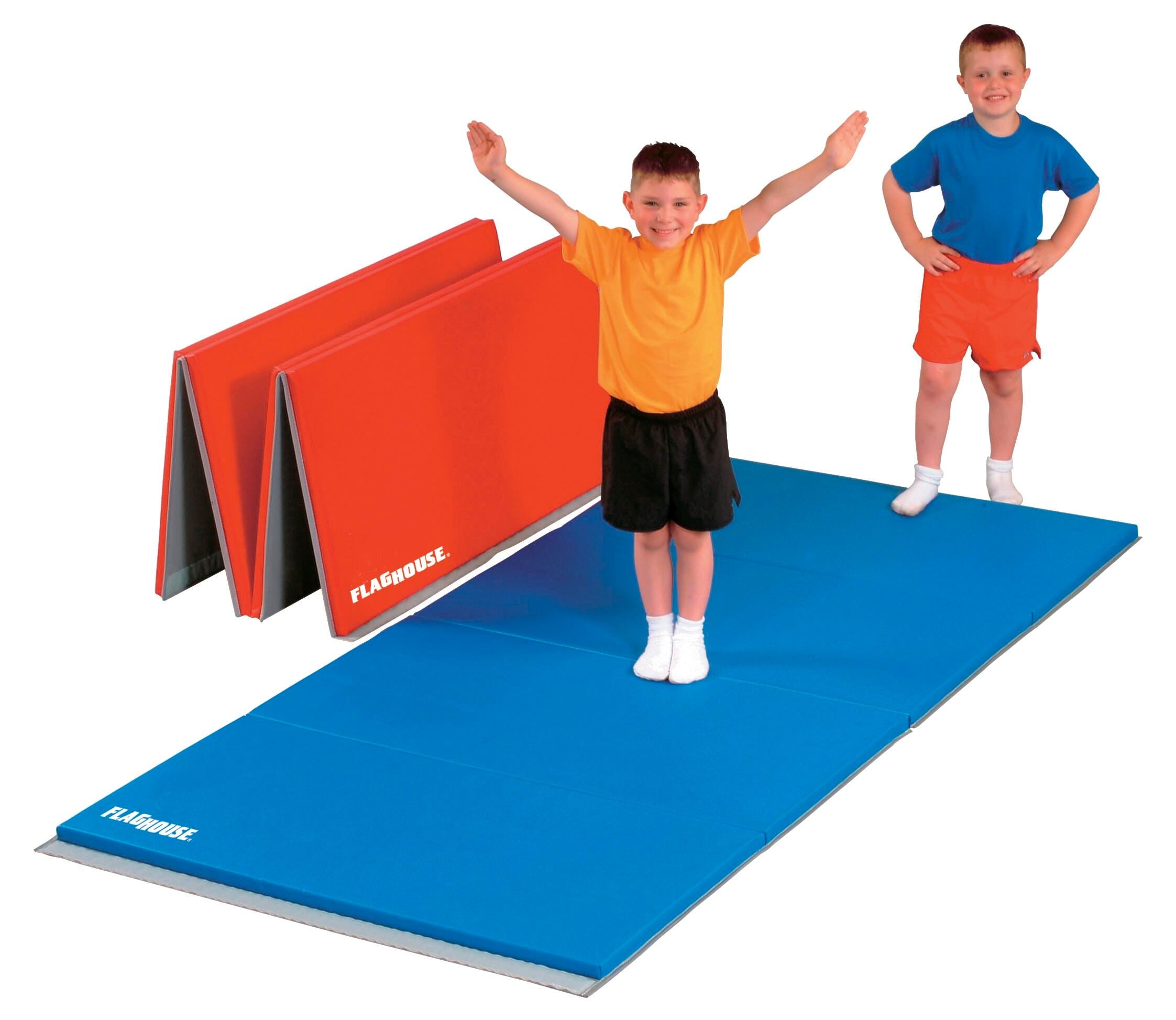 SPORTIME - 1-1/2 INCH THICK POLYETHYLENE MAT - 4 SIDE HOOK AND LOOP - 4 X 6 FT - SPECIFY MAT COLOR 1 - SPECIFY MAT COLOR 2