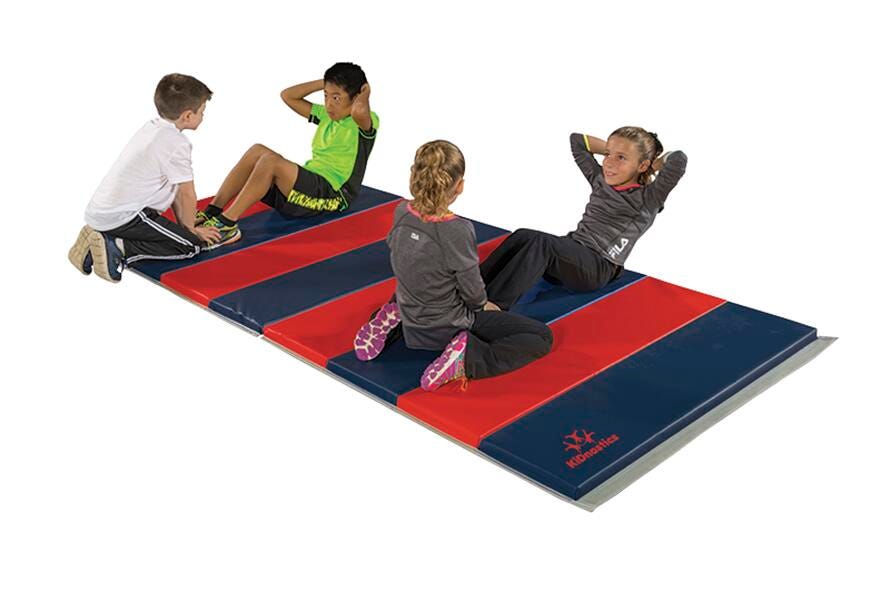 FLAGHOUSE - KIDNASTICS 1-3/8 INCH THICK CROSS-LINK POLYETHYLENE FOLDING MAT - 5 FT X 10 FT - SPECIFY MAT COLOR 1 - SPECIFY MAT COLOR 2