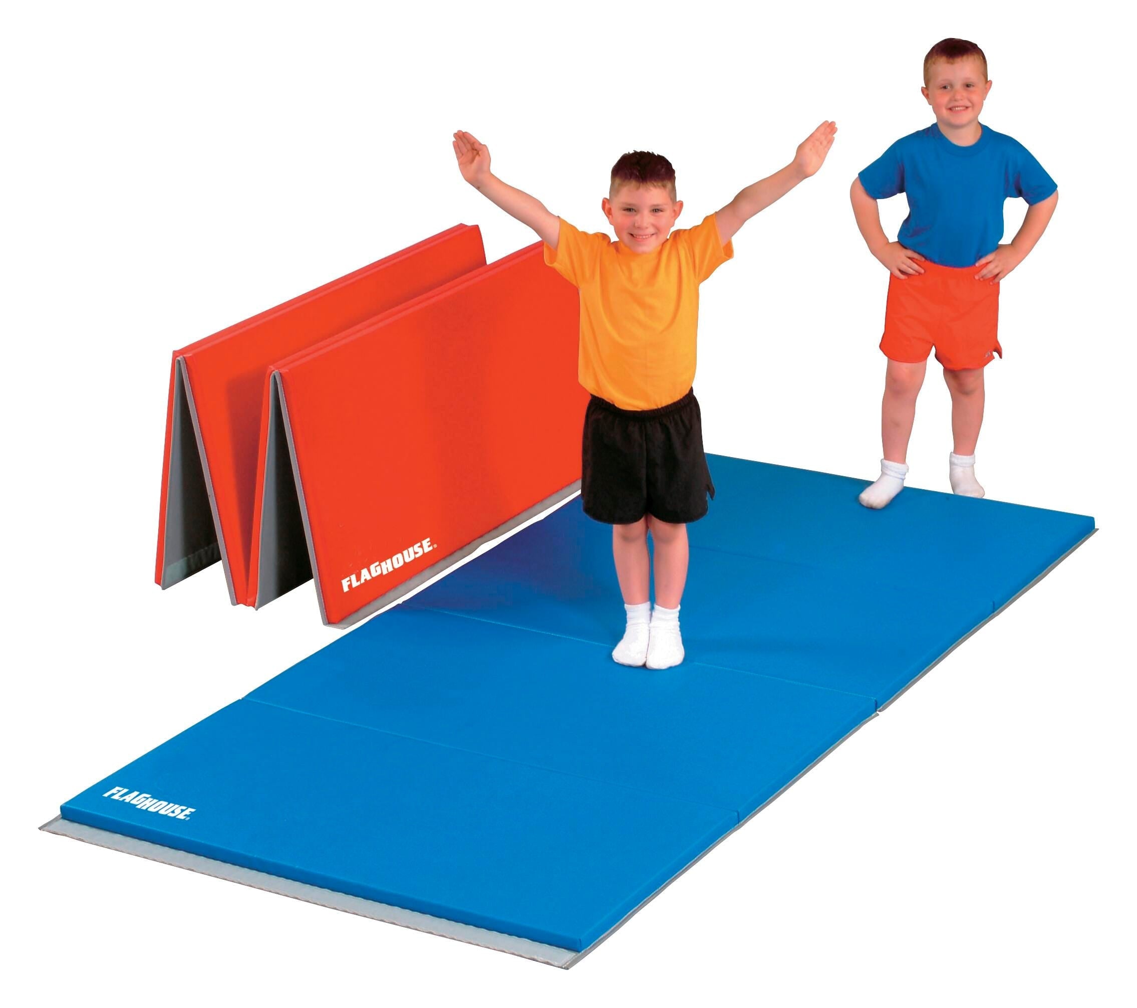 SPORTIME - 1-1/2 INCH THICK POLYETHYLENE MAT - 2 SIDE HOOK AND LOOP - 4 X 6 FT - SPECIFY MAT COLOR 1 - SPECIFY MAT COLOR 2