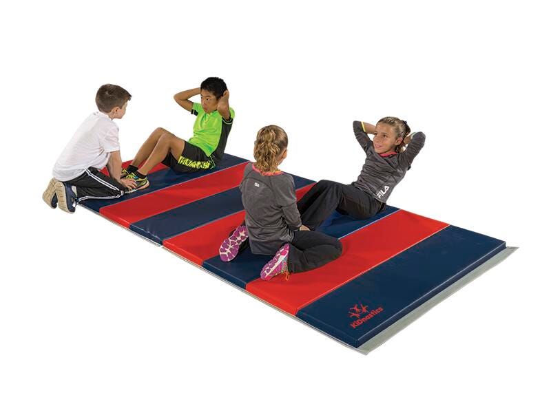 FLAGHOUSE - KIDNASTICS 1-3/8 INCH THICK CROSS-LINK POLYETHYLENE FOLDING MAT - 4 FT X 6 FT - SPECIFY MAT COLOR 1 - SPECIFY MAT COLOR 2