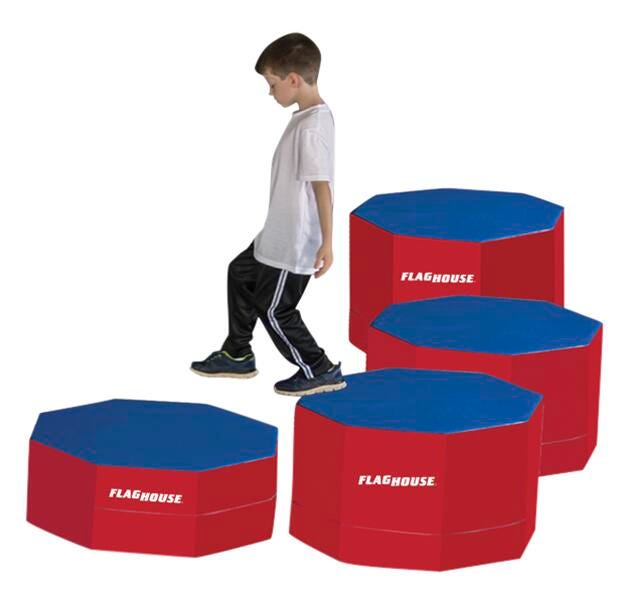 SPORTIME - WARRIOR FITNESS OCTA-POSTS - 30 X 12 IN - SPECIFY BASE COLOR - SPECIFY ACCENT COLOR