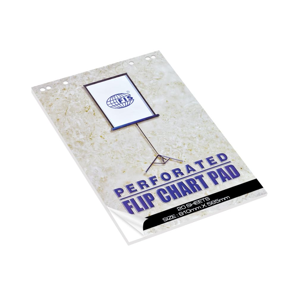 FIS FLIP CHART PAD 585X810MM 25MM SINGLE LINE 80GSM, 20 SH.