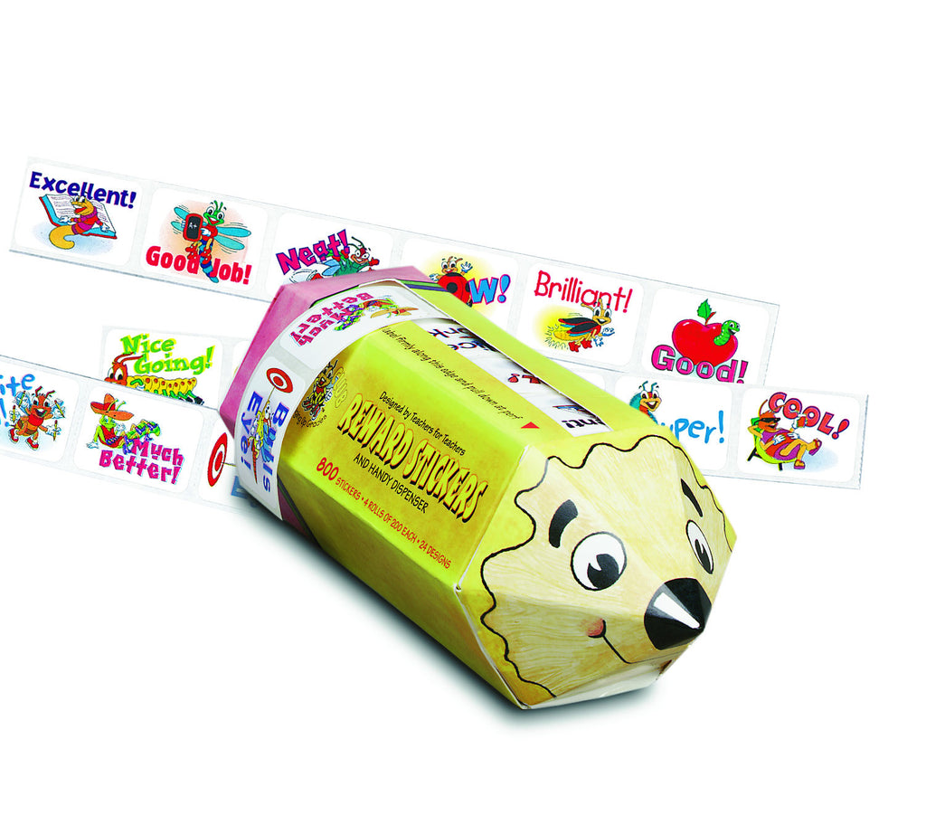 PAC REWARD STICKERS PENCIL DISPENSER ASSORTED 800PCS -Min Qty 6