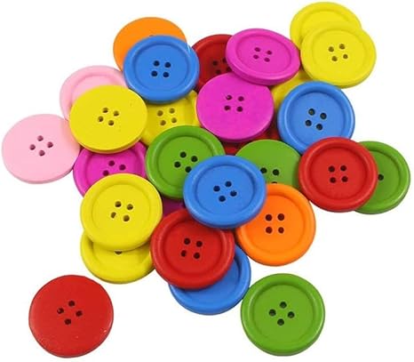 SCO CRAFT BUTTONS WOODEN ASSORTED 360PCS -Min Qty 20