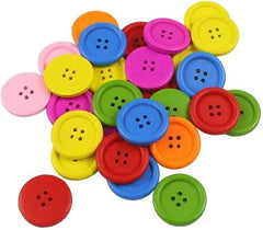 SCO CRAFT BUTTONS WOODEN ASSORTED 360PCS -Min Qty 20