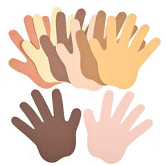 SCO DIECUT MULTICULTURAL PAPER HANDS 50PCS -Min Qty 12