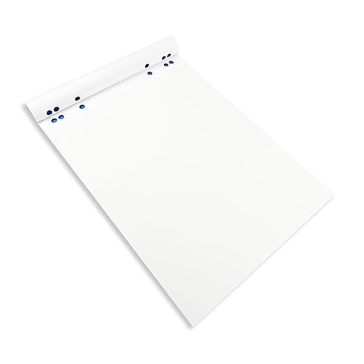 PAC FLIP CHART WHITE PAD A1 25SH -Min Qty 12