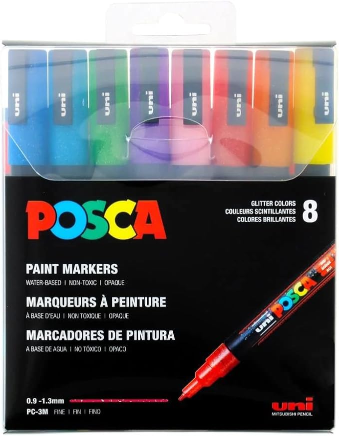 Uniball, Uni Posca PC-3M Glitter Colors PAC=08C