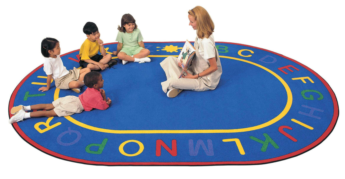 CARPETS FOR KIDS - PREMIUM ALPHA - 6 FT 9 IN X 9 FT 5 IN OVAL