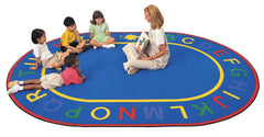CARPETS FOR KIDS - PREMIUM ALPHA - 6 FT 9 IN X 9 FT 5 IN OVAL