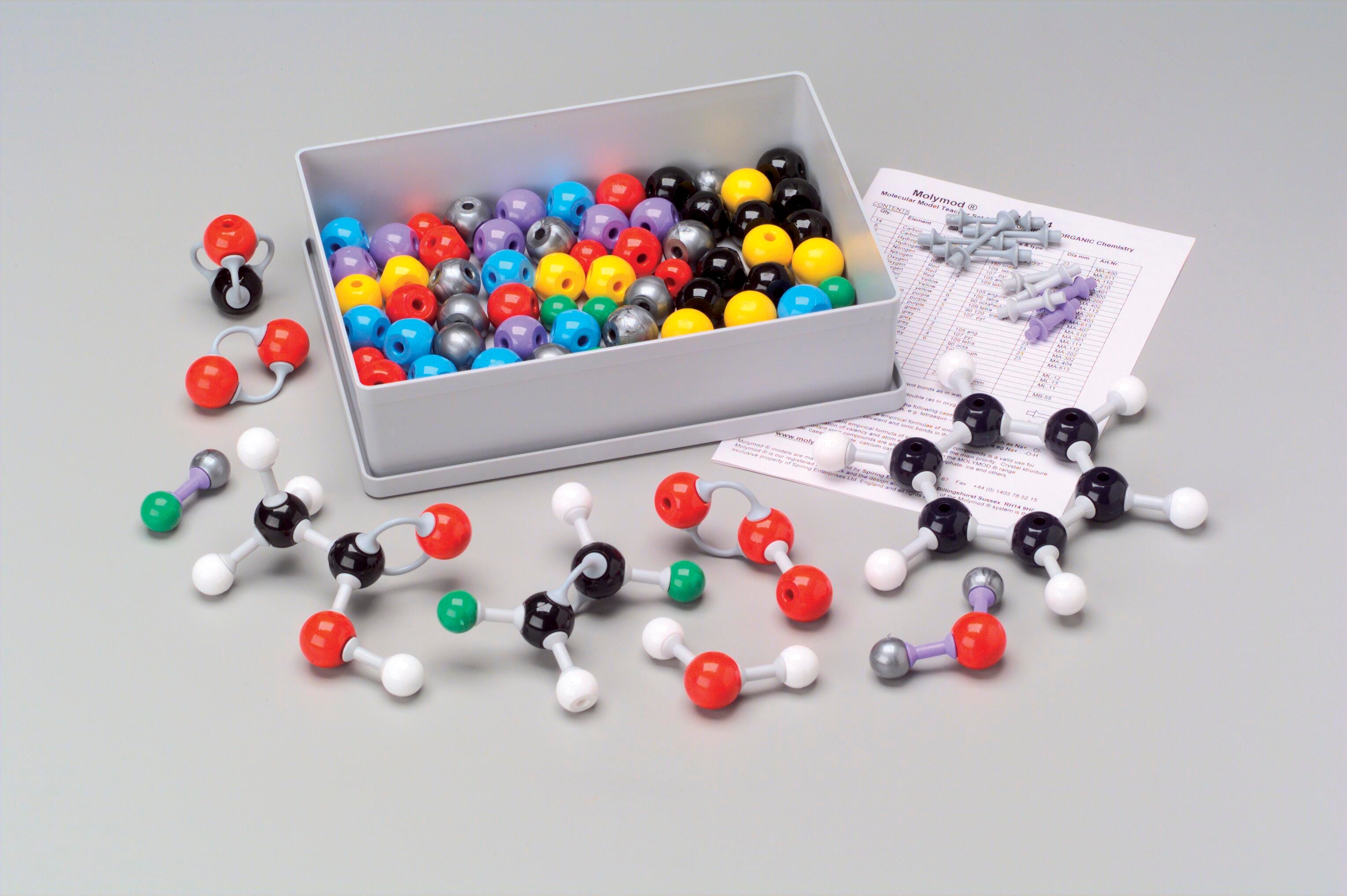 MOLYMOD ORGANIC AND INORGANIC CHEMISTRY TEACHER EDITION MOLECULAR MODEL SET, 8 SETS