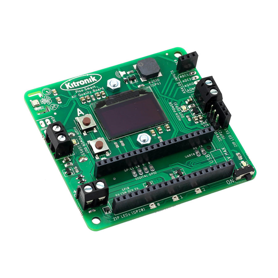 Kitronik Air Quality Datalogging Board for Raspberry Pi Pico