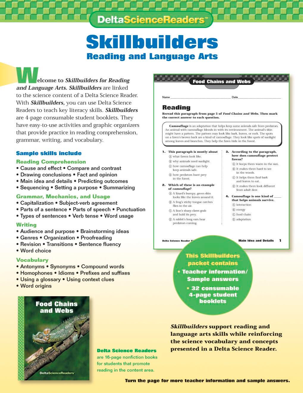 DSR SKILLBLDRS DSM3 FOOD CHAINS 32/PKG