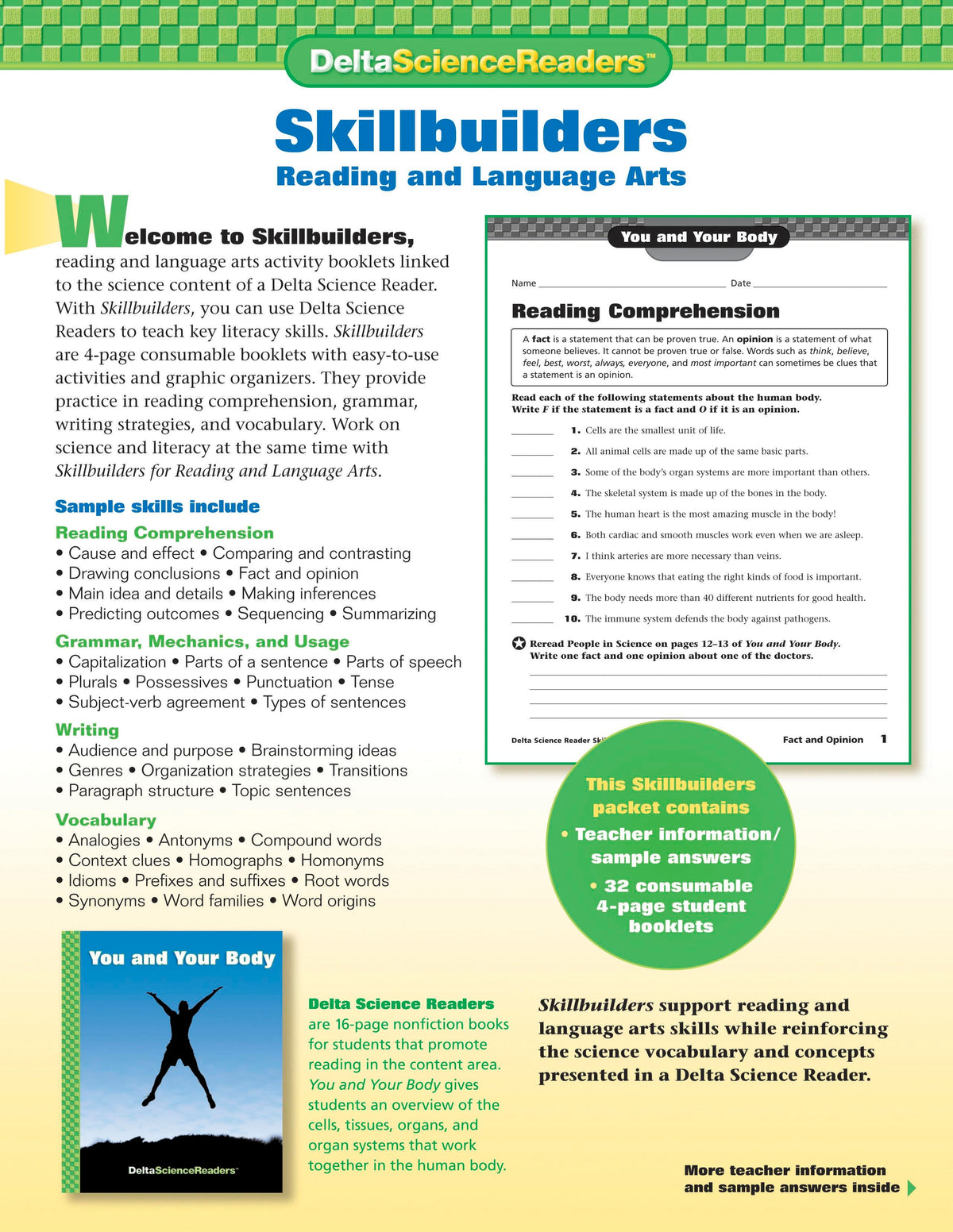 DSR SKILLBLDRS DSM3 YOU+YOUR BODY 32/PKG