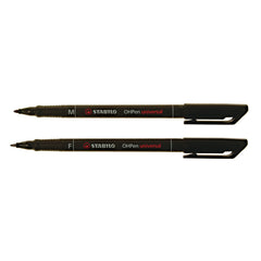 Marker Ohp Perm Fine Black X10