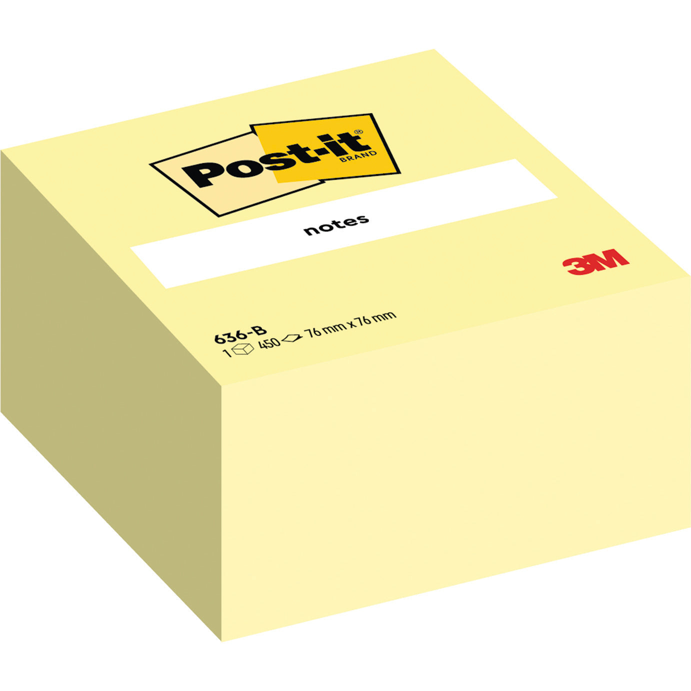 Post-It Canary Yell 76X76Mm Each