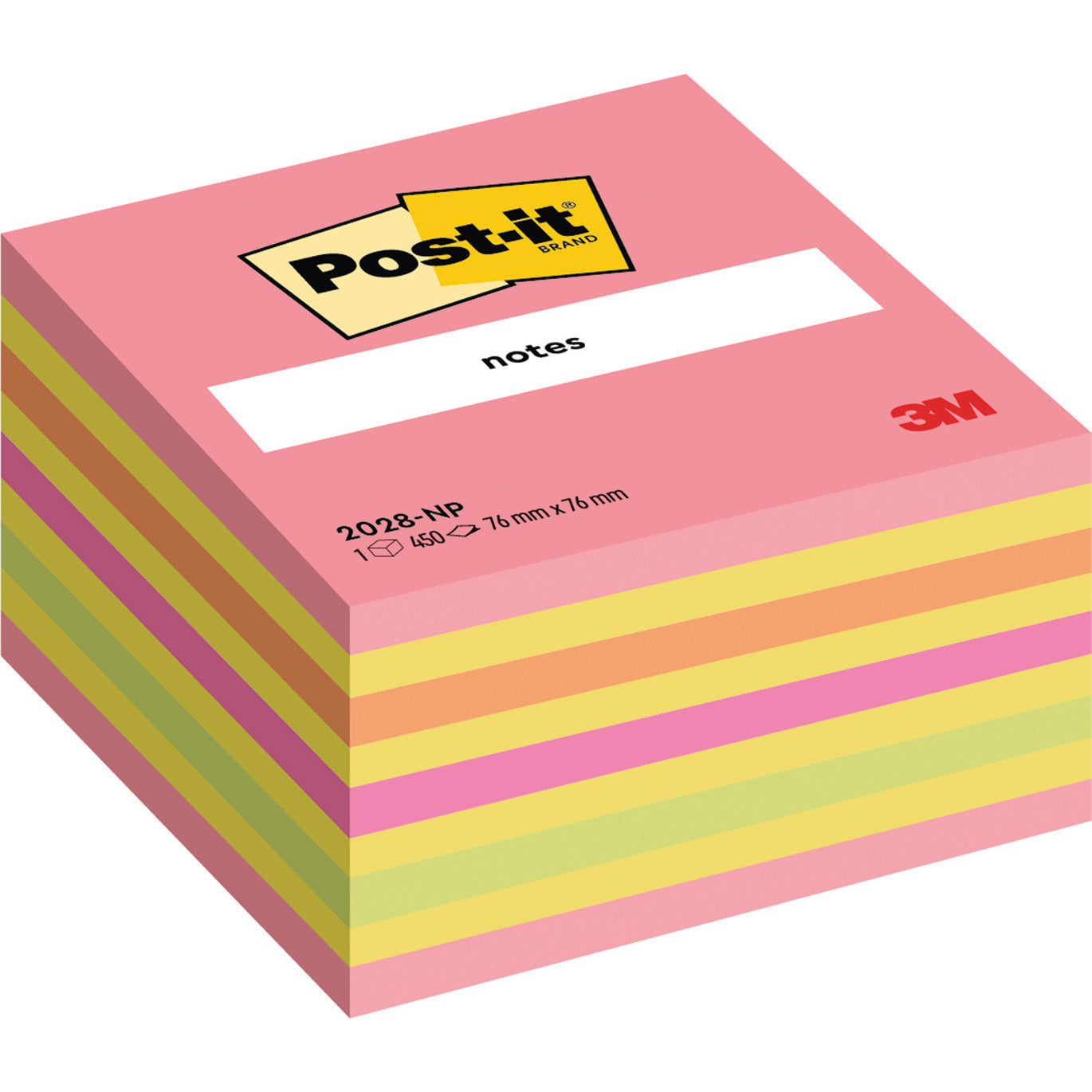 Post-It Cube 76X76Mm N/Pink 450Shts