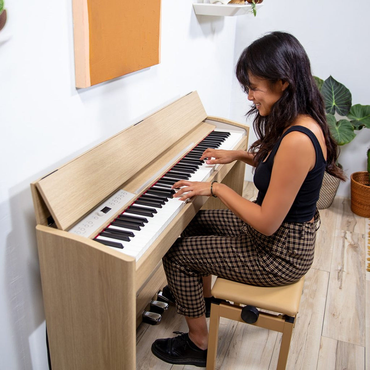 Roland F701 digital piano - Light Oak