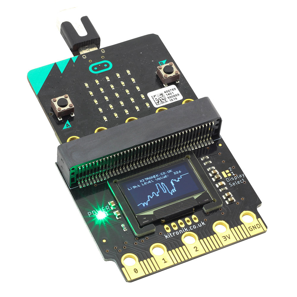 Micro View Graphics Cards Kitronik :VIEW Graphics 128 OLED display 128x64 for BBC micro:bit ...