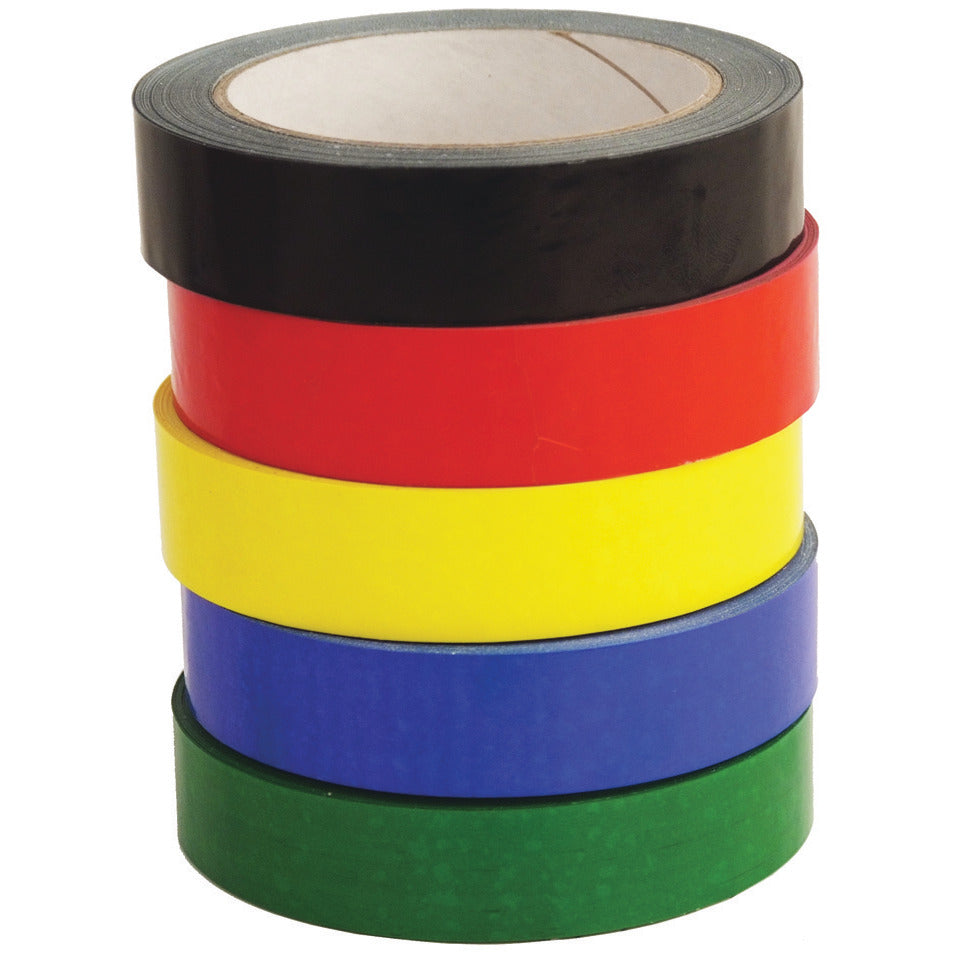 Adhesive Vinyl Tape Size 24mm x 66 Metre Pack of 6 Outer Case of 72 - Red