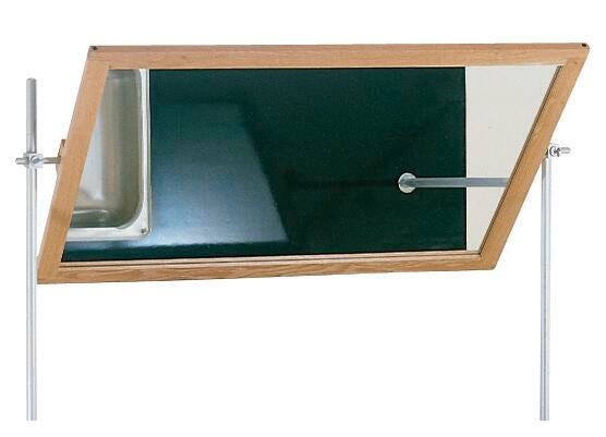 ACCESSORY - DIVERSIFIED SPACES - MIRROR FOR MOBILE DEMONSTRATION UNITS - 27-3/4 W X 1-1/2 D X 20-3/4 H IN - OAK FRAME