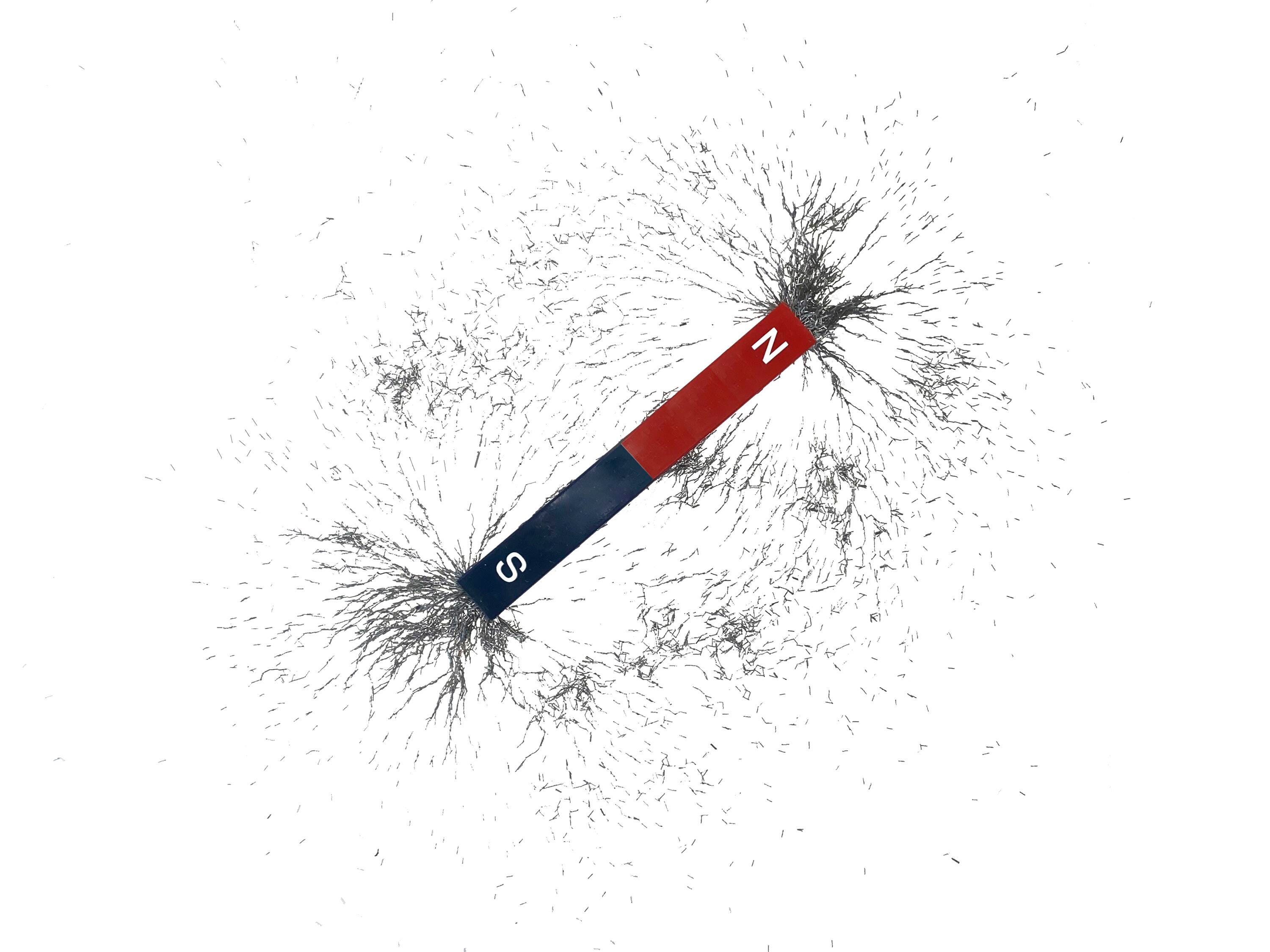 MAGNET STL BAR RED/BLUE 150X19X7MM PK/2