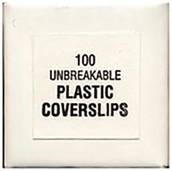 COVER SLIP PLASTIC 22X22MM 100 SHEETS/BOX