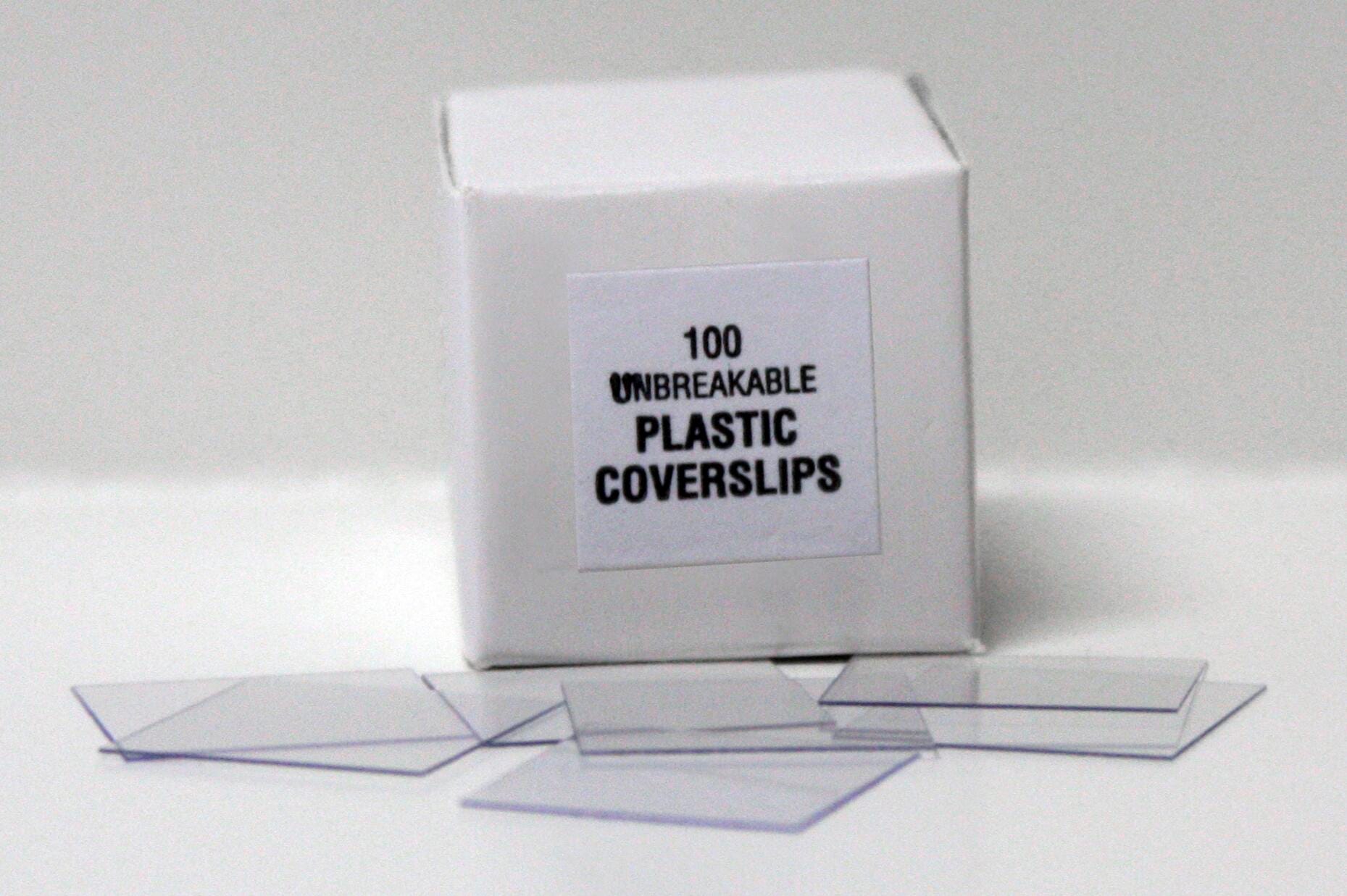 COVER SLIP PLASTIC 18X18MM PACK OF 1000