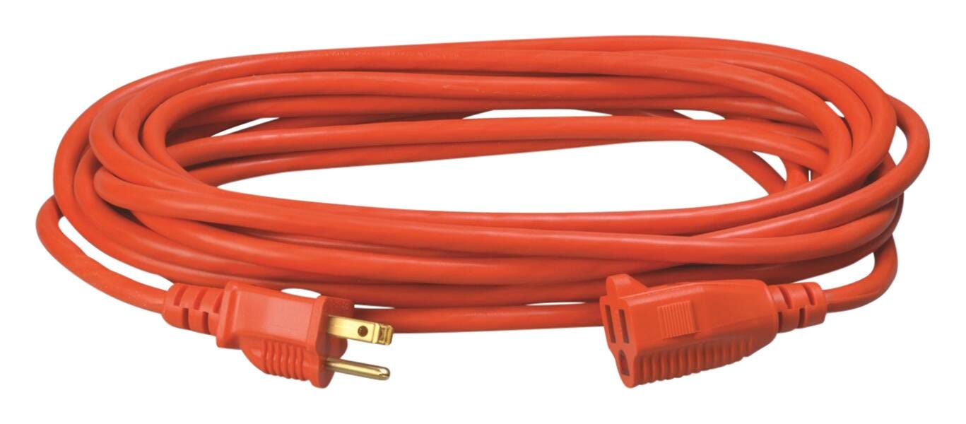 EXTENSION CORD INDOOR/OUTDOOR 25 FT 16 GAUGE 13 AMPS ORANGE - WOODS 267