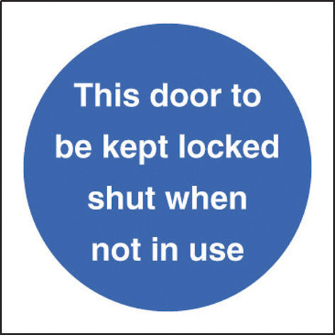 Sign Keep Locked Shut S/A 80X80Mm