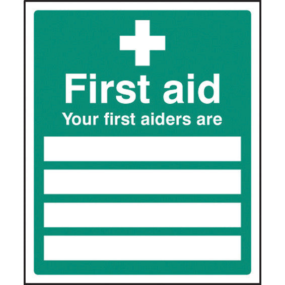 Sign First Aiders 250X300Mm