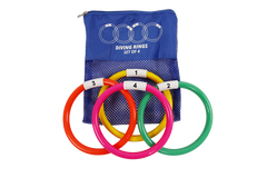 DS Sinker PVC Dive Rings (Set of 4) Multicolor