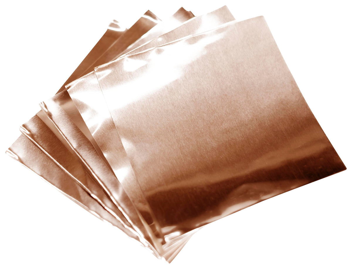 FOIL DECOR PRECUT 5 X 5 IN 38 GAUGE COPPER PK OF 12