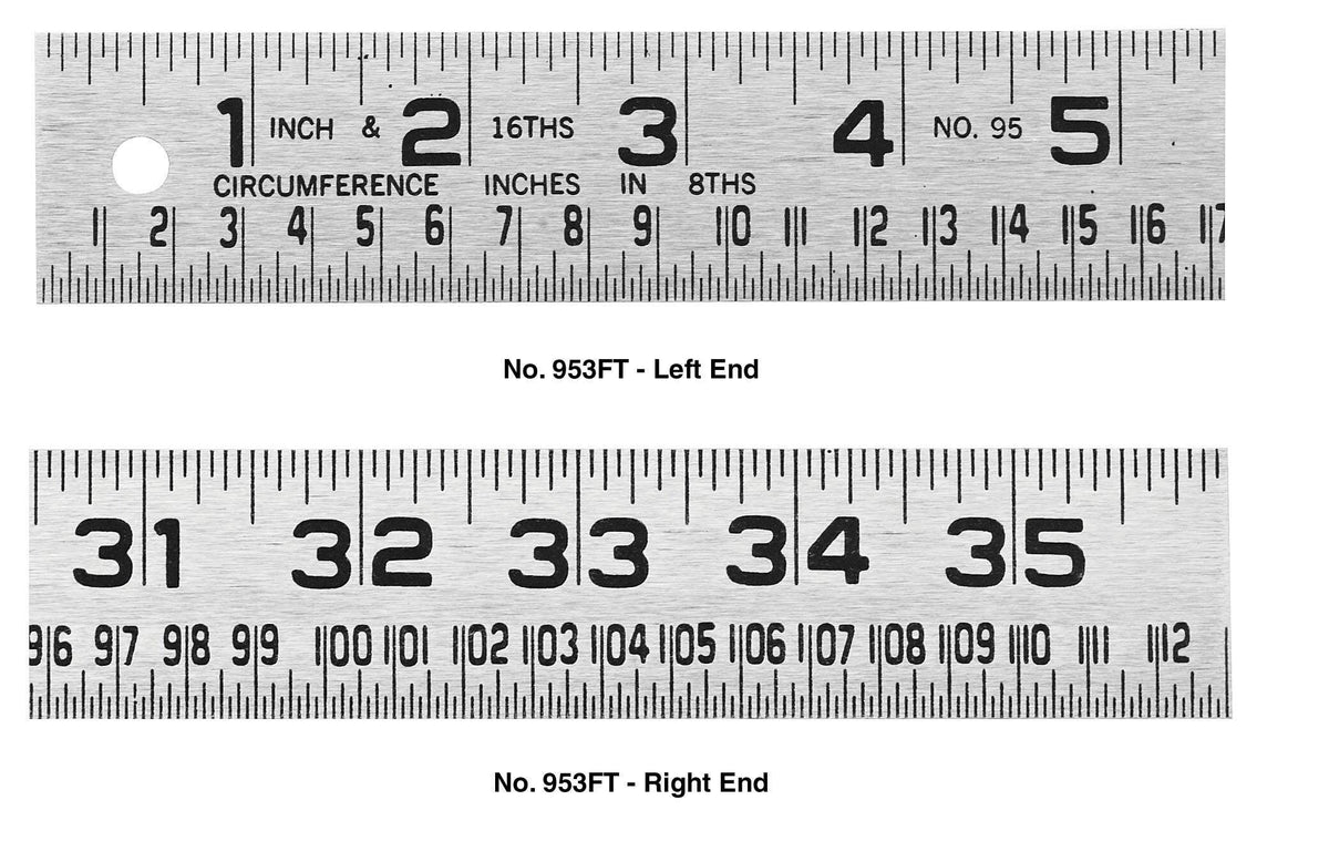 COOPER GROUP - CIRCUMFERENCE RULER - 3 FT STEEL