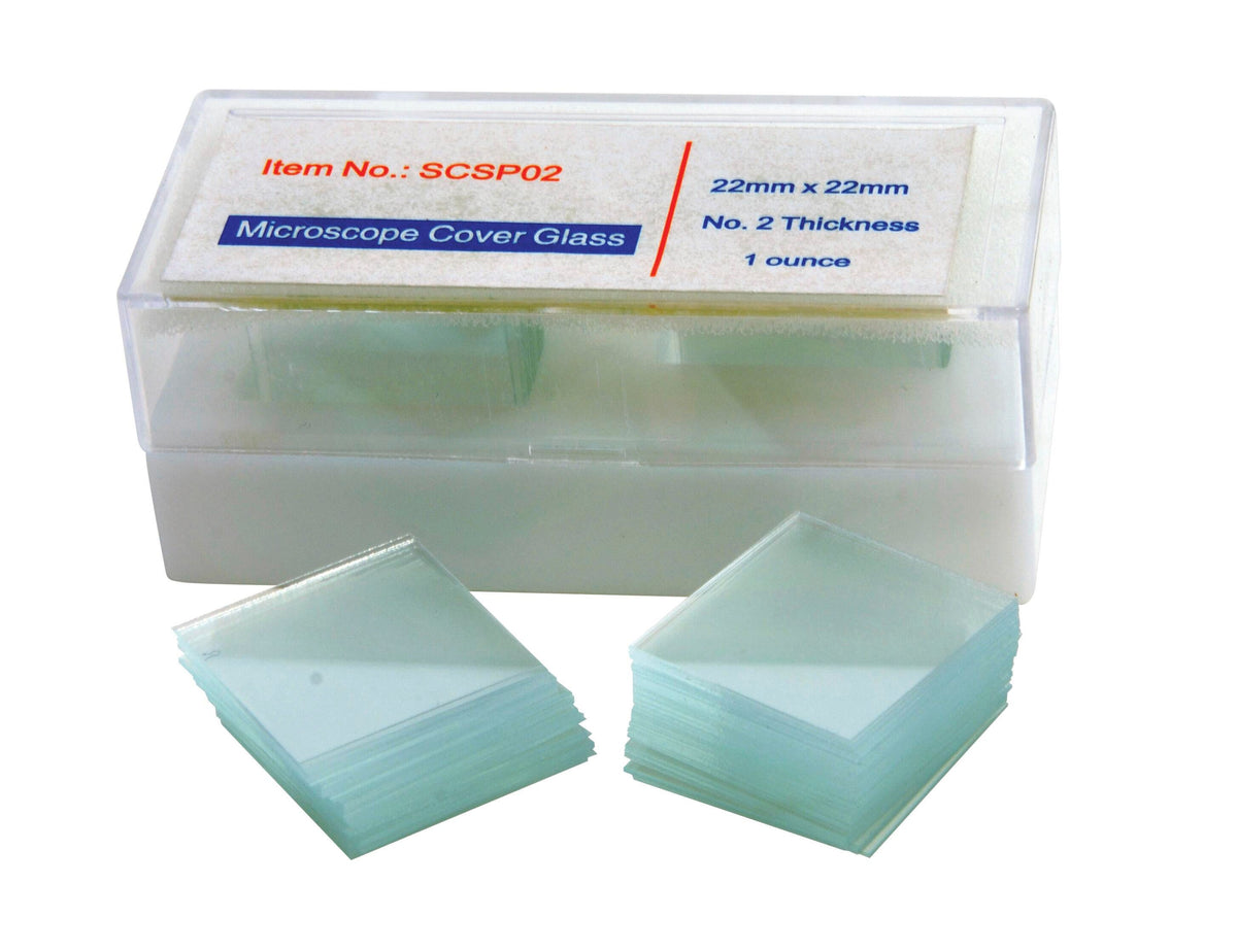 COVER SLIPS GLASS NO 2 22X22MM 1OZ