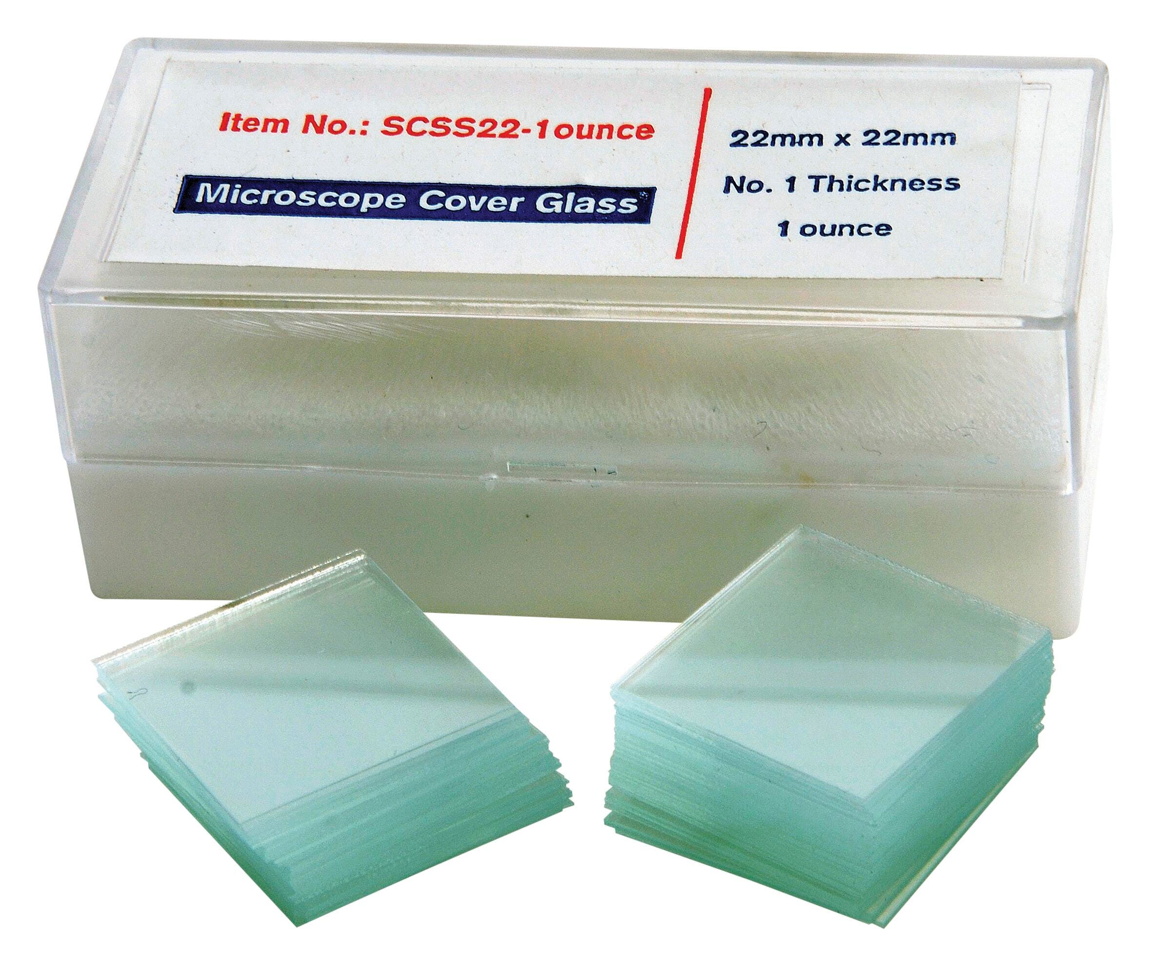 COVER GLASS 22X22MM 1OZ APPROX 100