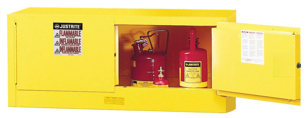 CABINET 12 GALLON MAN YELLOW FLAMMABLE PIGY EX 2 DOOR EACH